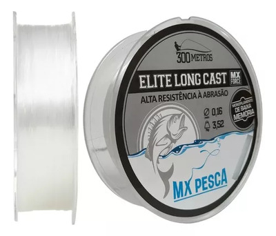 Linha Mx Pesca Elite Long Cast 300M Transparente