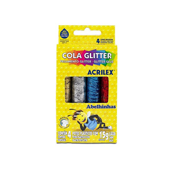 COLA GLITTER 4 CORES ACRILEX