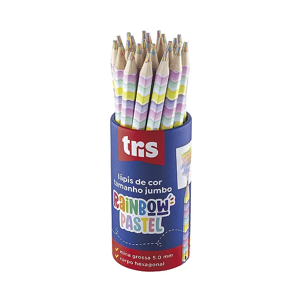 LAPIS COR TRIS RAINBOW PASTEL