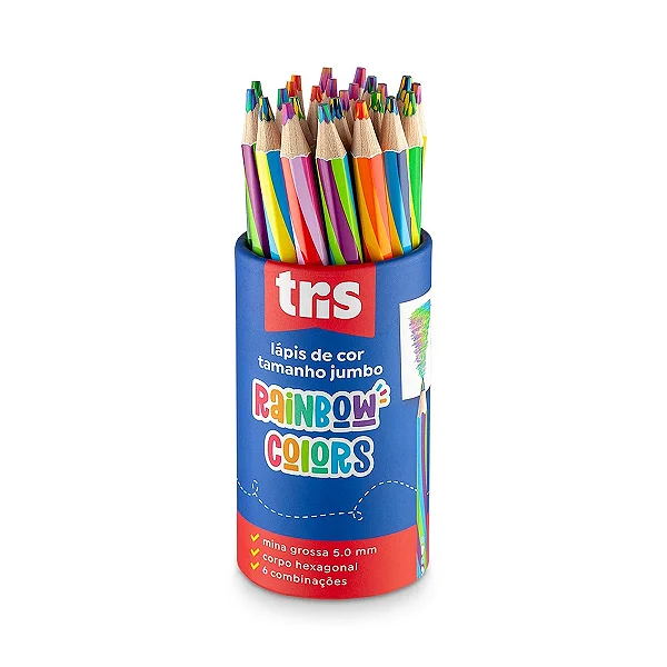 LAPIS DE COR RAINBOW COLORS TRIS