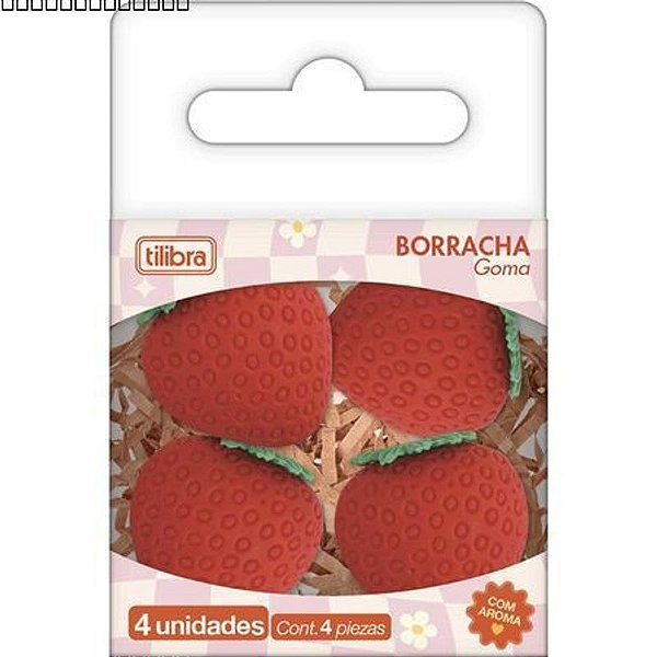 BORRACHA  BE BERRY MORANGO COM AROMA - TILIBRA