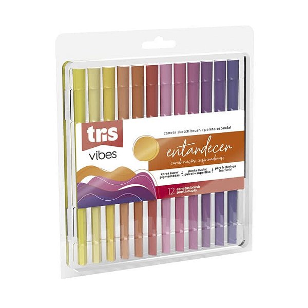 CANETA BRUSH VIBES ENTARDECER - TRIS