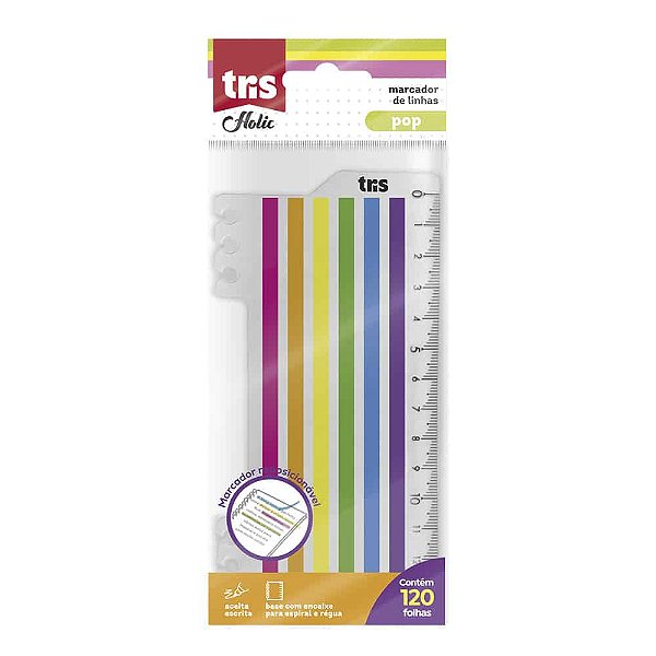 MARCADOR LINHAS HOLIC POP REGUA - TRIS