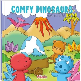 LIVRO DE COLORIR COMFY DINOSAURS - MAGIC KIDS