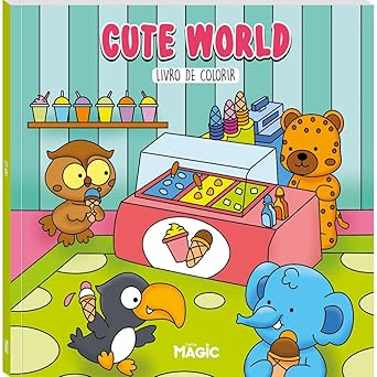 LIVRO DE COLORIR CUTE WORLD - MAGIC KIDS