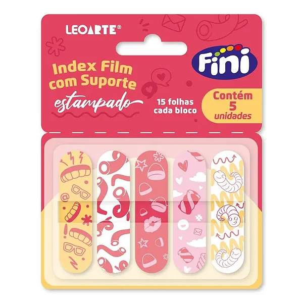 INDEX FILM ESTAMPADO COM SUPORTE FINI C/ 5 BLOCOS - LEONORA