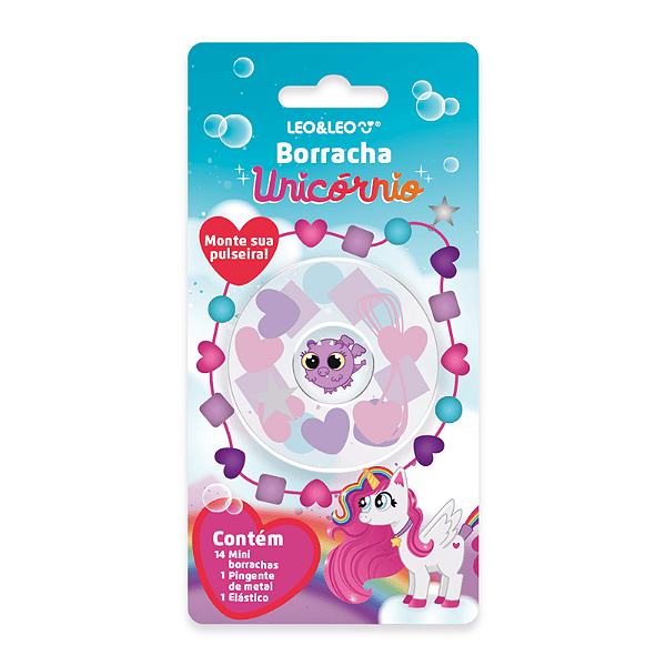 BORRACHA MONTE SUA PULSEIRA UNICORNIO - LEONORA