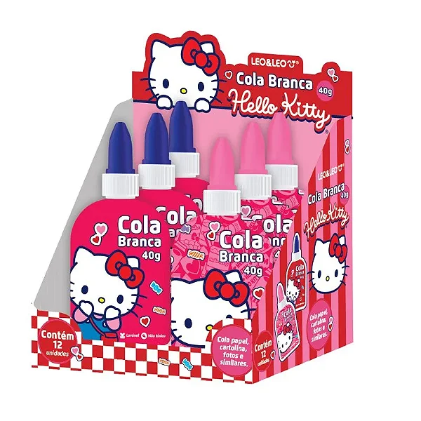 COLA BRANCA ESCOLAR LIQUIDA HELLO KITTY 40G - LEONORA