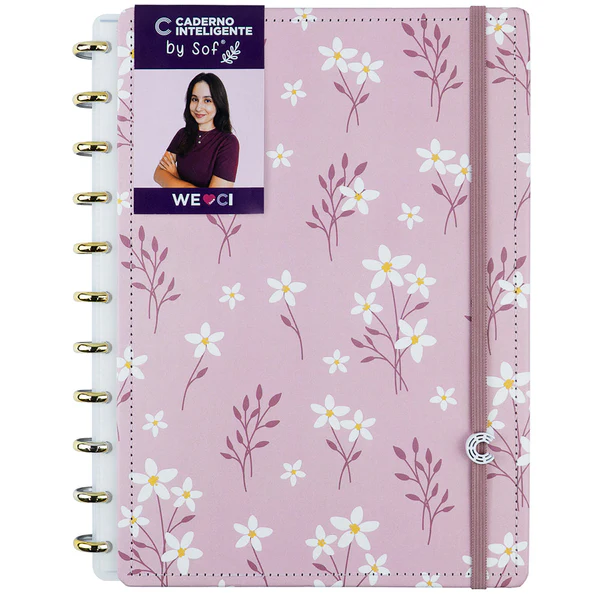 CADERNO PINK BLOSSOM BY SOF GRANDE - CADERNO INTELIGENTE