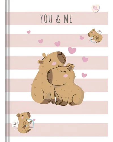 CADERNO BROCHURA COLEGIAL CAPYCUTIES 160 FOLHAS - ANIMATIVA