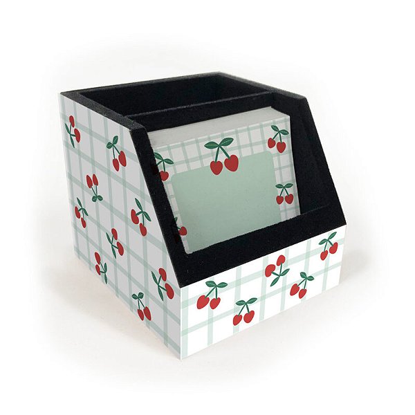 PORTA LAPIS E LEMBRETE CEREJA- FINAIDEIA