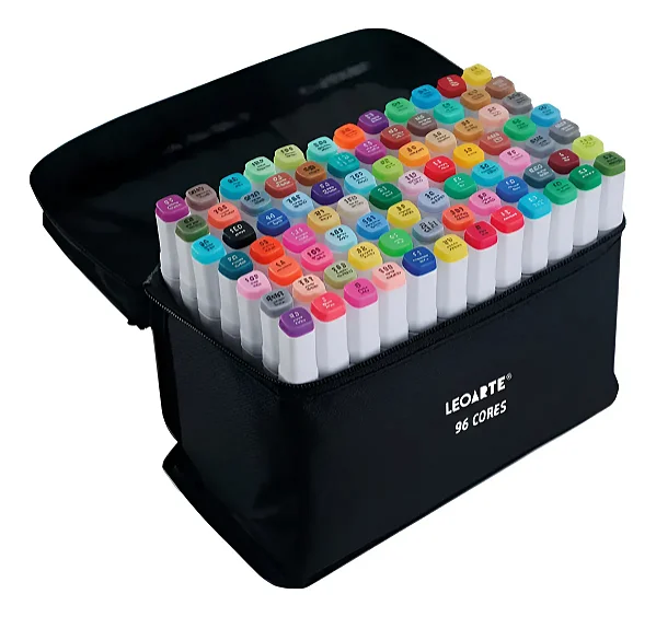 MARCADOR DUAL ARTISTICO 96 CORES - LEONORA