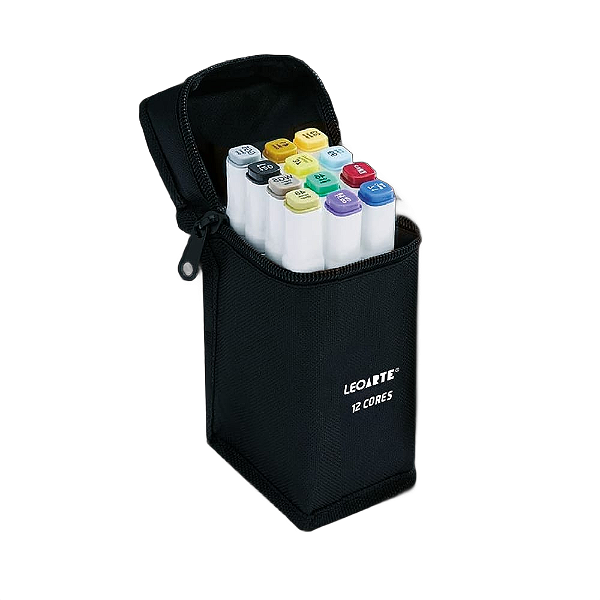 MARCADOR DUAL ARTISTICO 12 CORES - LEONORA