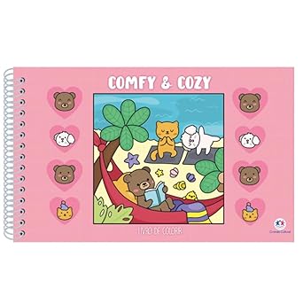 LIVRO DE COLORIR COMFY E COZY PINK
