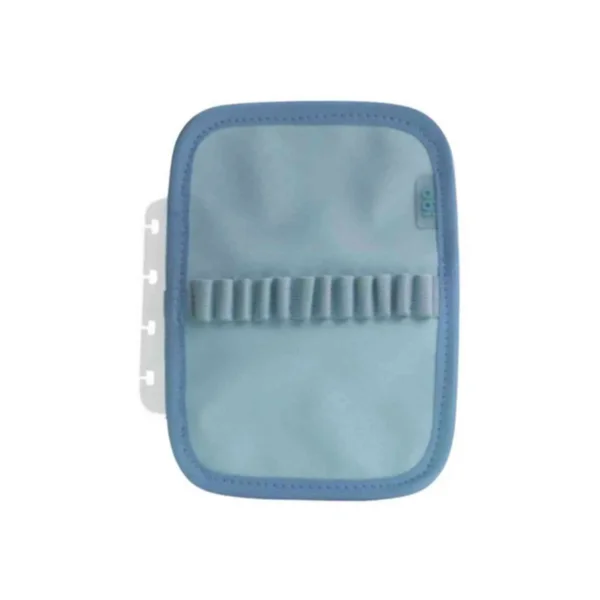 ESTOJO ACESSORIO RING ELASTICO P/24 CANETAS DISCO AZUL CELESTE - OBI