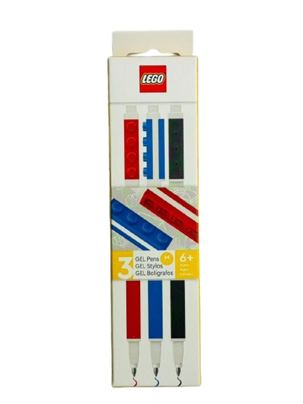 CANETA GEL LEGO AZUL - PRETA - VERMELHO