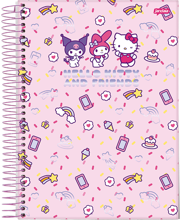 CADERNO UNIVERSATÁRIO 10 MATÉRIAS BESTIES FOREVER - JANDAIA