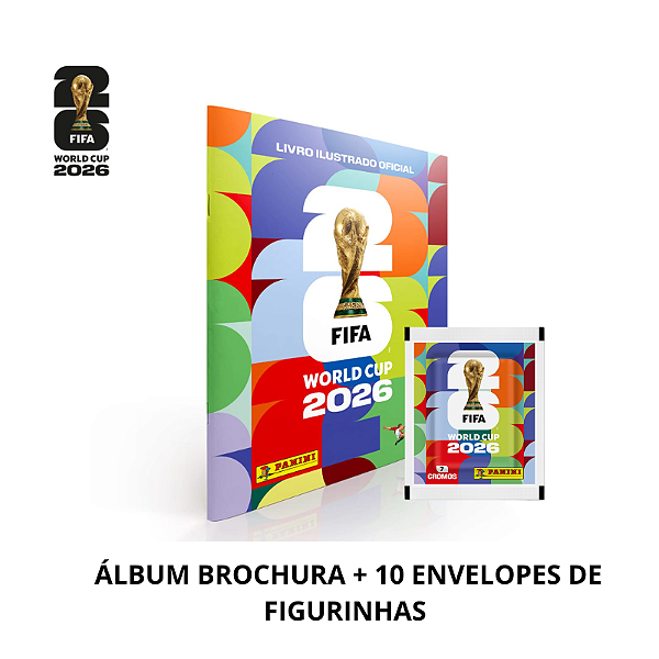 KIT 1 - ALBUM COPA DO MUNDO CAPA FLEXIVEL + 10 ENVELOPES