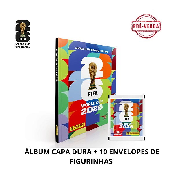 KIT 2 - ALBUM COPA DO MUNDO CAPA DURA + 10 ENVELOPES