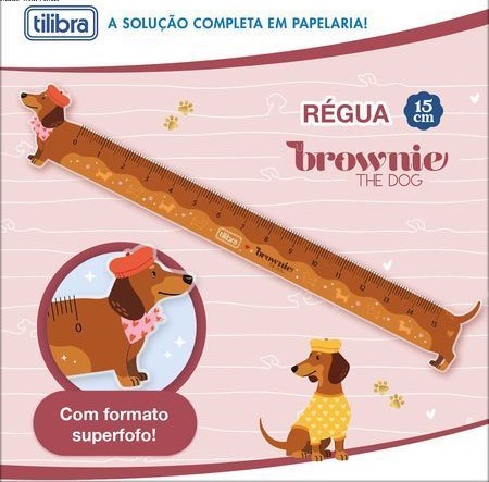 REGUA 15CM BROWNIE DOG - TILIBRA