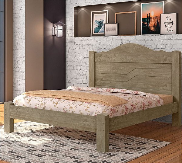 Cama de Casal em MDF Estrado Reforçado Lia Noce