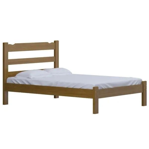 Cama Queen Size Esmeralda de Madeira Maciça Reforçada Imbuia
