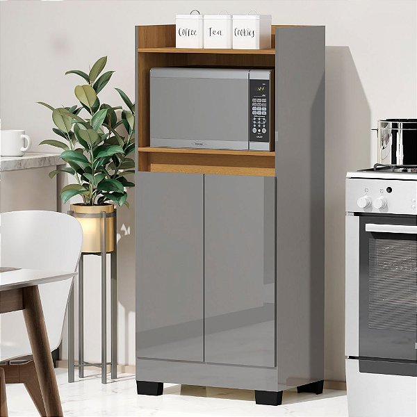 Armario Para microondas de Cozinha Onix e mel 2 portas Jet