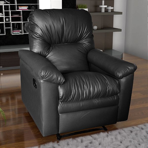 Cadeira Do Papai Com Gatilho Zero Wall Reclina Super GM Corino Preto