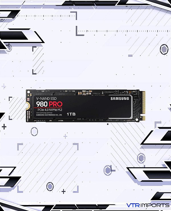 (PRÉ VENDA) Samsung 980 PRO SSD 1TB PCIe 4.0 NVMe Gen 4 Gaming M.2 Internal Solid State Hard Drive Memory Card, Maximum Speed, Thermal Control