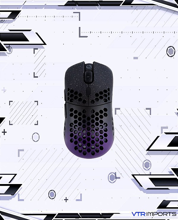 (PRONTA ENTREGA) Mouse G-wolves Hati HTM Ultra Lightweight Honeycomb Design Wired Gaming Mouse 3360 Sensor - PTFE Skates - 6 Buttons (Stardust Purple)  + MANGUITO H4X DE BRINDE (ESPECIFIQUE O TAMANHO NA OBS)
