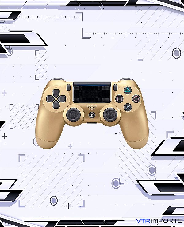 Controle PS4 - Gold  (Acompanha caixa e cabo carregador)