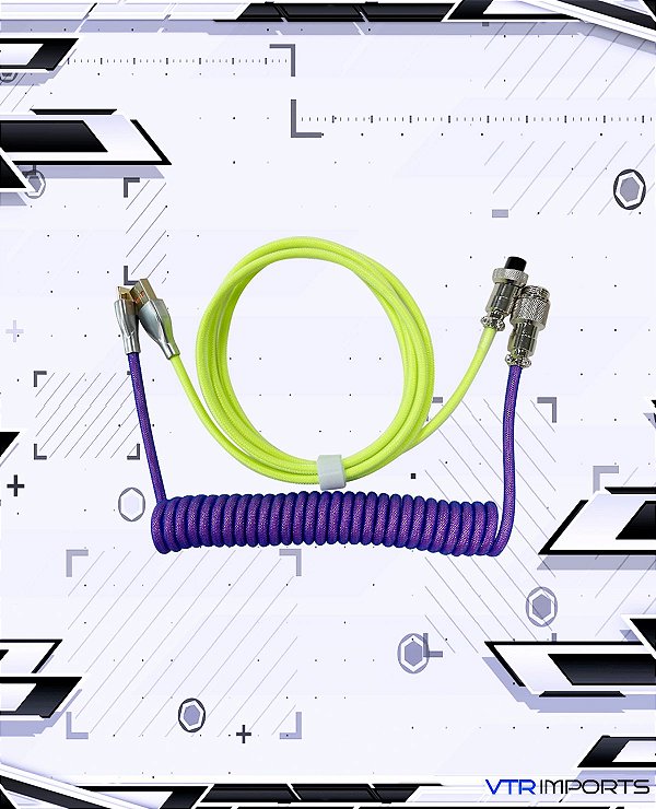 (ENCOMENDA) Coiled Cable - Purple and Yellow
