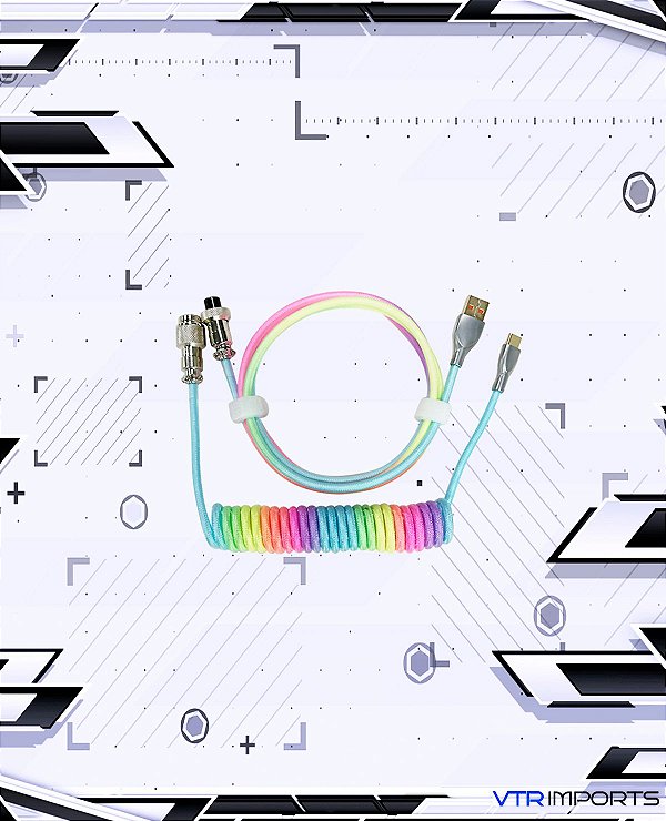 (PRONTA ENTREGA) Coiled Cable - Rainbow