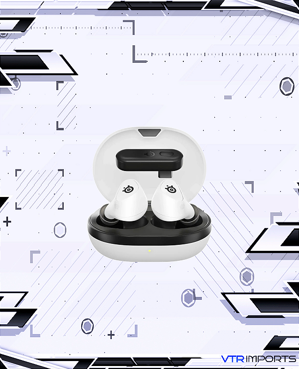 (PRONTA ENTREGA) Fone Auricular STEELSERIES Wireless ARCTIS GAMEBUDS (PC/PLAYSTATION) - Branco