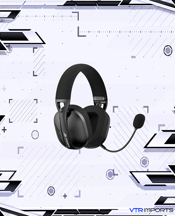 (ENCOMENDA) Headset Gamer Havit Fuxi-H3, Wireless 2,4GHz, Bluetooth, Cabo USB-C (PRETO)