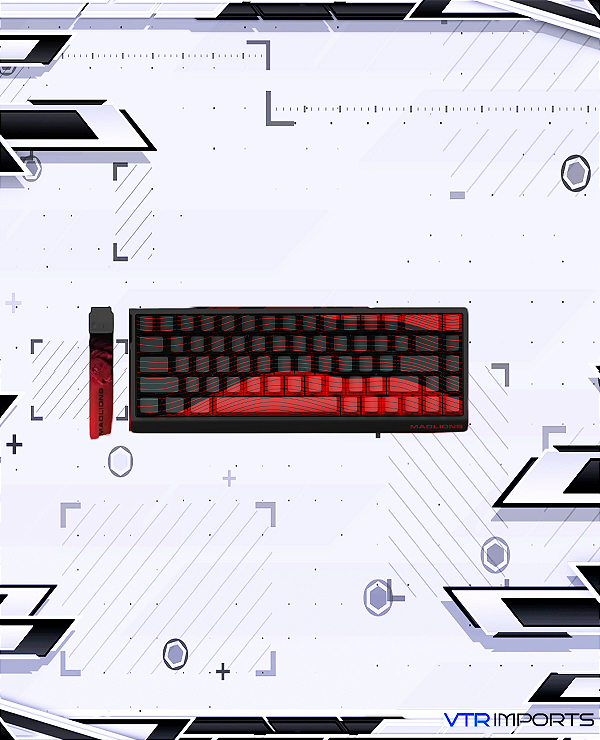 (PRONTA ENTREGA) Teclado Magnético Madlions Mad68HE - Performance Edition (8000hz) - Black/Red