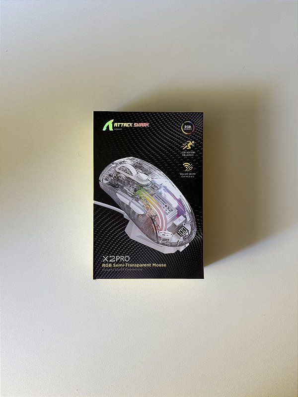 Mouse Attack Shark X2Pro com Base de Carregamento - Preto (Open box)