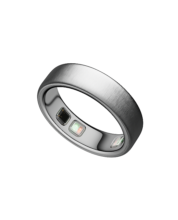 Anel Inteligente Oura Ring 5 Cerâmica - Brushed Silver
