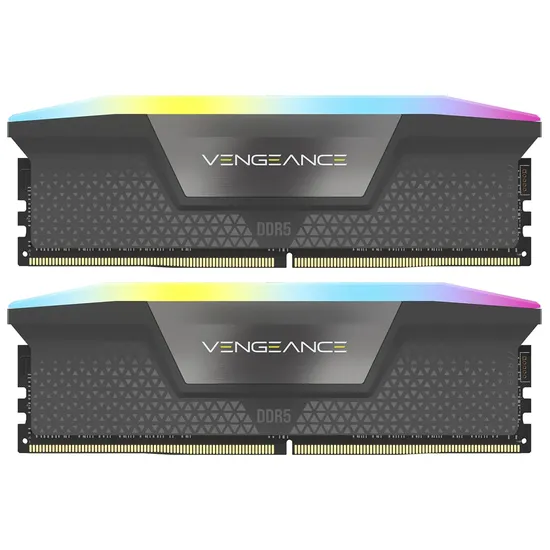 Memória RAM Corsair Vengeance RGB DDR5 32GB (2x16GB) 6000 MT/s - Cinza (CMH32GX5M2D6000Z38)