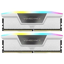 Memória RAM Corsair Vengeance DDR5 32GB (2x16GB) 6200 MT/s RGB - Branco (CMH32GX5M2B6200C36W)