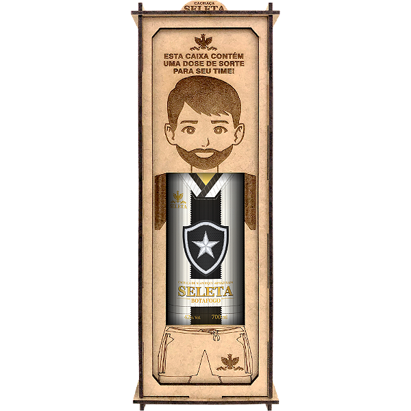 Kit Cachaça Seleta Torcedor Botafogo