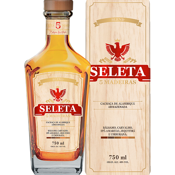 Cachaça Seleta 5 Madeiras 750 Ml