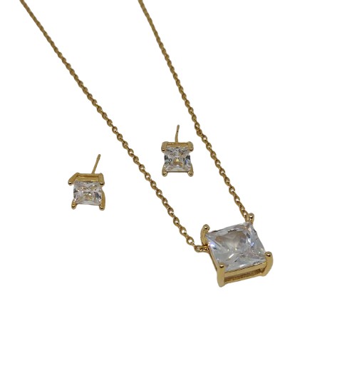 Conjunto pedra quadrado