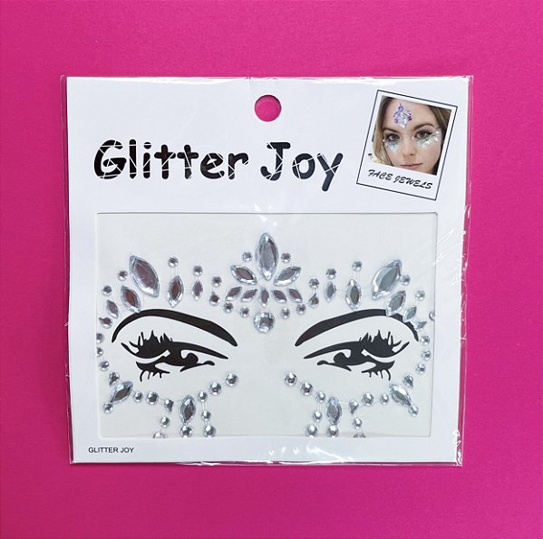 ADESIVO STRASS FACIAL PRATA GLITTER JOY