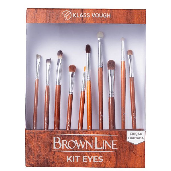 KIT DE PINCEIS ESSENTIAL BROWN LINE EYES KLASS VOUGH