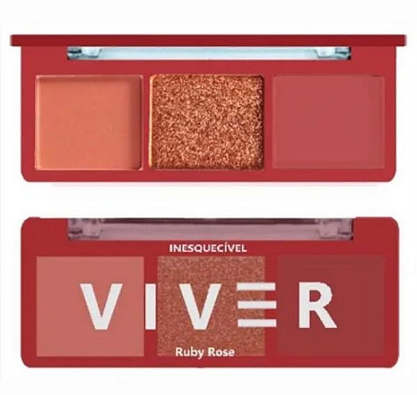 PALETA DE SOMBRAS VIVER INESQUECIVEL -RUBYROSE