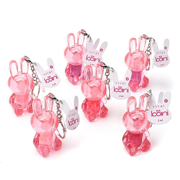 LIP GLOSS CHAVEIRO BANI COELHO TRANSPARENTE - VIVAI