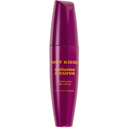 MÁSCARA DE CÍLIOS À PROVA D'ÁGUA VOLUME E CURVA - RUBY KISSES