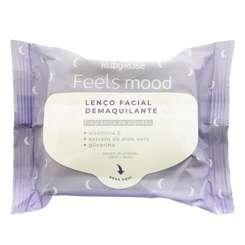 LENÇO FACIAL DEMAQUILANTE FEELS MOOD - RUBY ROSE