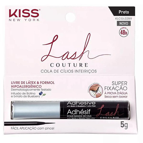 COLA DE CÍLIOS LASH COUTURE PRETO KISS NY